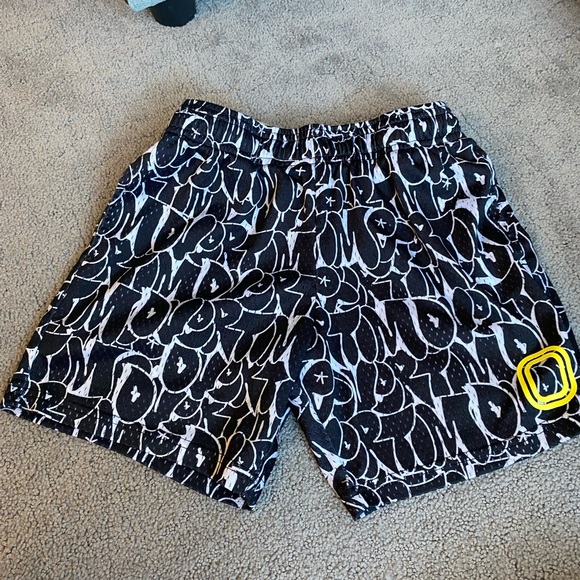 overtime Other - Kids Black & White Graphic Swim Shorts
